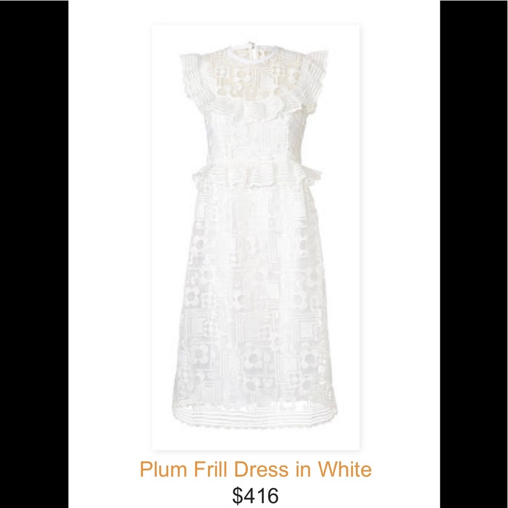 Orla Kiely Embroidered Plum Frill Dress